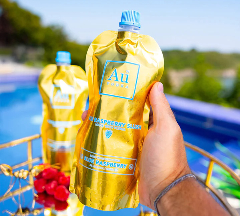 Au Blue Raspberry Vodka Pre Mixed Slush Packs 250ml
