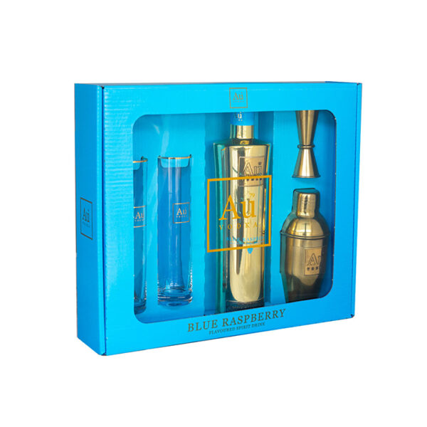 Au Vodka Blue Raspberry Cocktail Gift Set 70cl 700ml