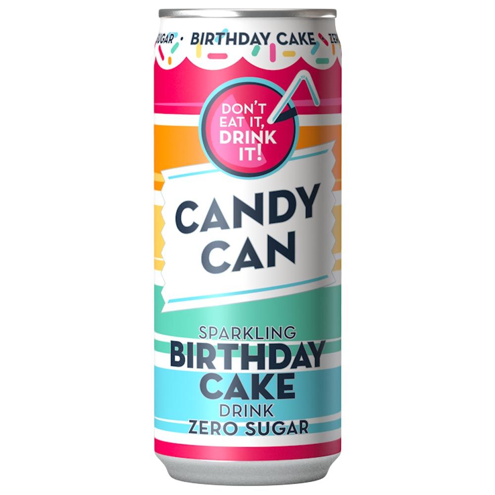 Candy Can Sparkling Birthday Cake Zero Sugar (330ml)