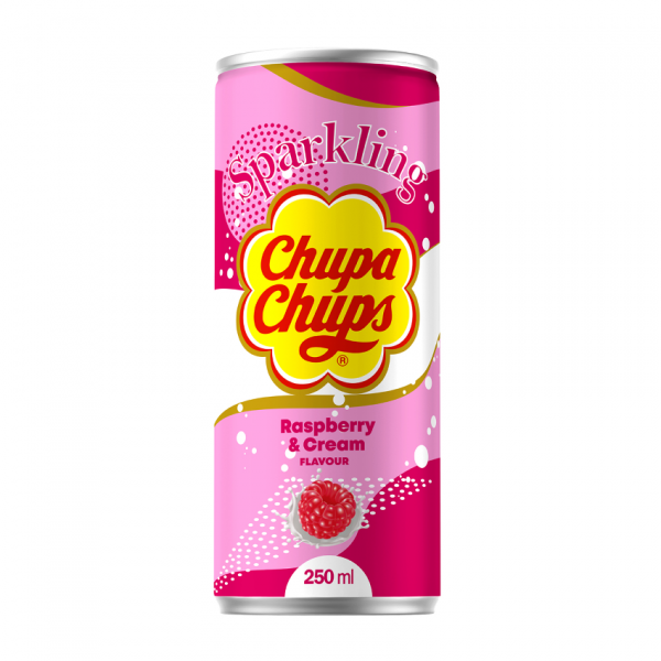 Chupa Chups Raspberry & Cream Can 250ml