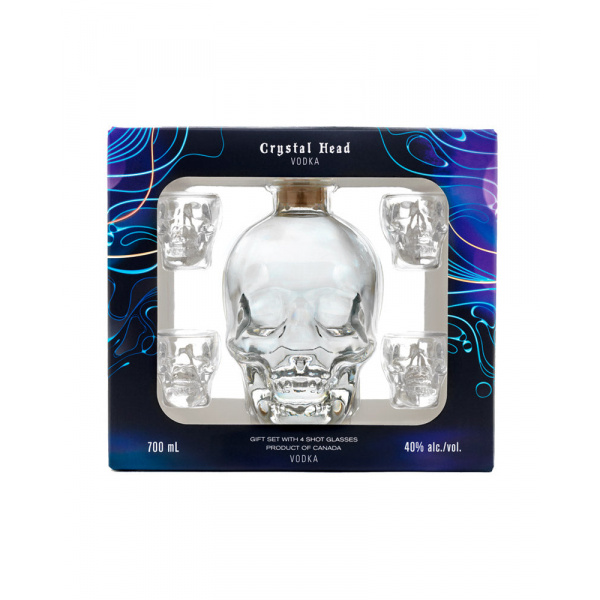 Crystal Head 4 Shot Glass Gift Set 70cl / 700ml