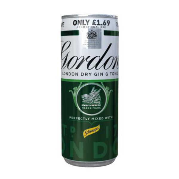 Gordon's London Dry Gin & Tonic With Schweppes RTD PM 250ml