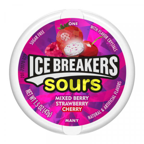 Ice Breakers Sours Strawberry & Mixed Berry 42g