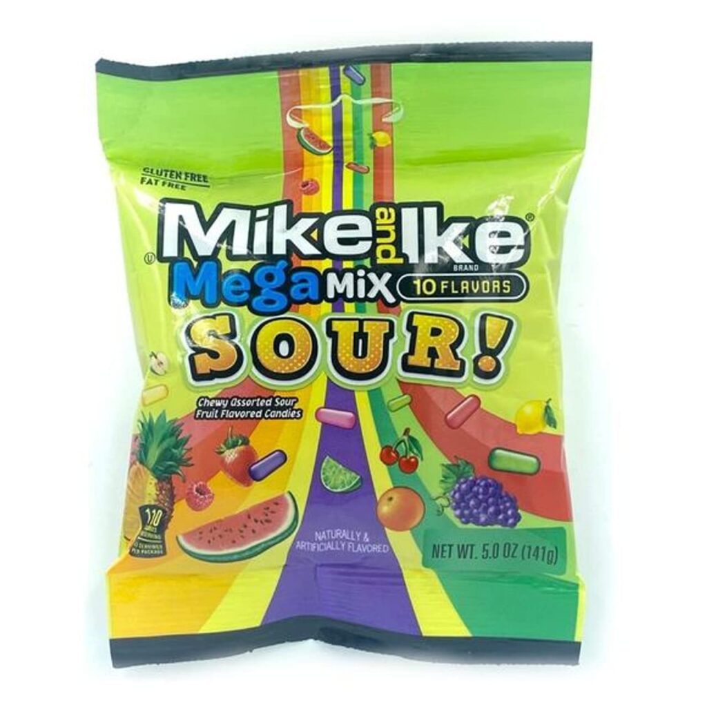 Mike & Ike Mega Mix Sour Peg Bag (141g)