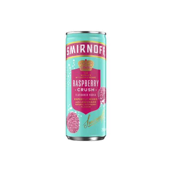 Smirnoff Raspberry Crush & Lemonade RTD Can 250ml