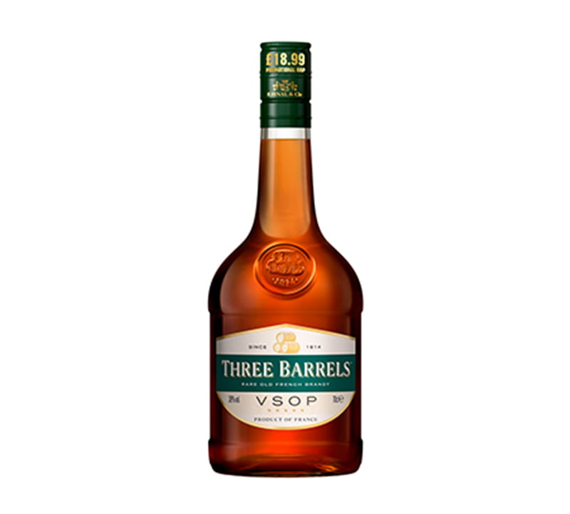 Three Barrels VSOP Brandy PM 70cl 700ml