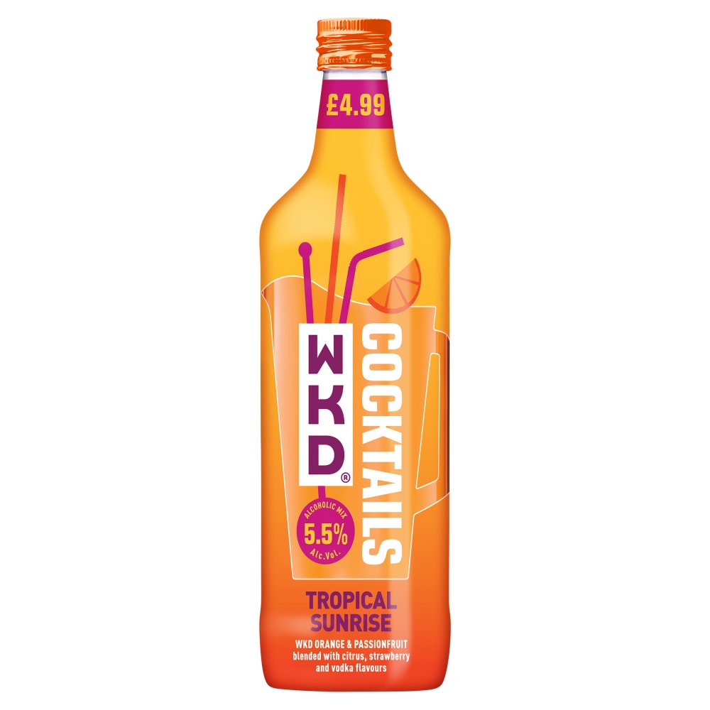 WKD Cocktails Tropical Sunrise PM 4.99 70cl 700ml