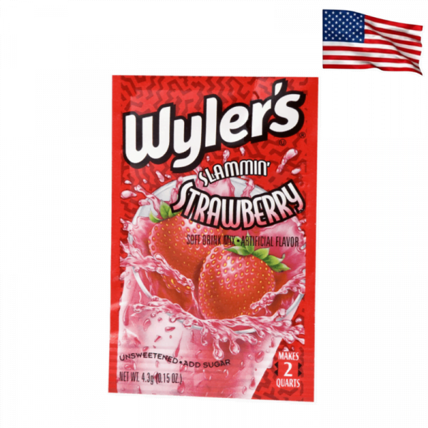 Wyler’s Slammin’ Strawberry Soft Drink Mix 4.3g