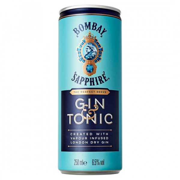 Bombay Sapphire & Tonic Mixed Can 250ml
