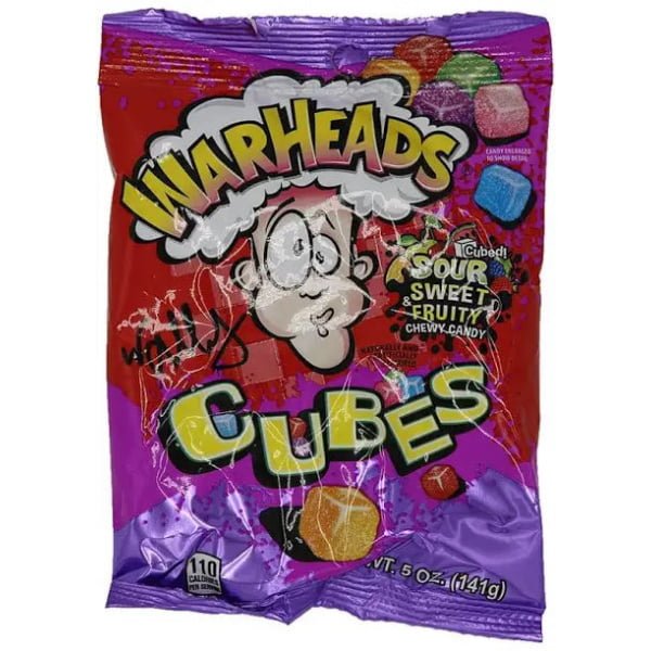 Warheads Sour Chewy Cubes Peg 142g