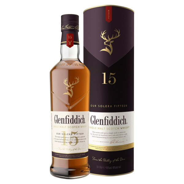 Glenfiddich 15yo Single Malt Scotch Whisky 70cl / 700ml
