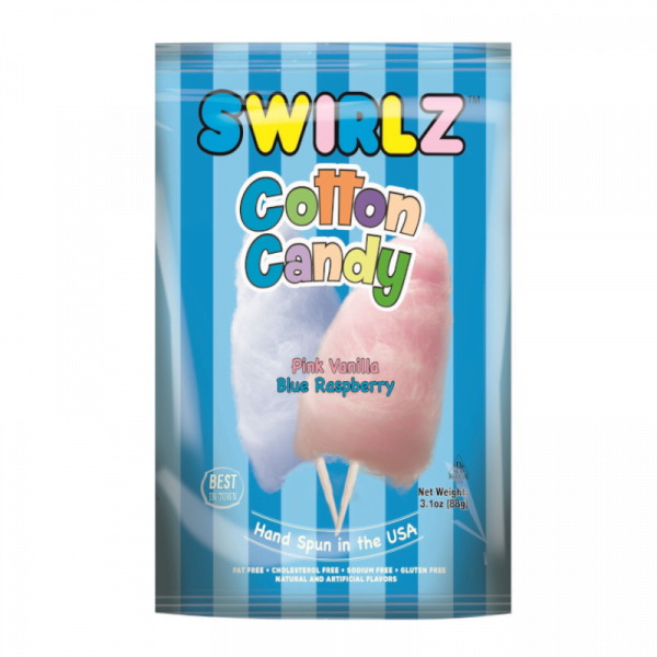 Swirlz Cotton Candy Pink Vanilla and Blue Raspberry 88g