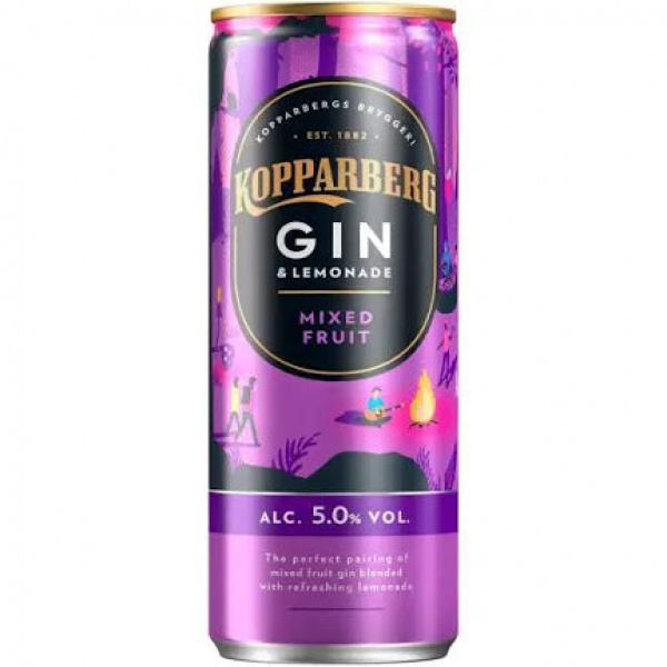 Kopparberg Mixed Fruit Gin & Lemonade RTD 250ml
