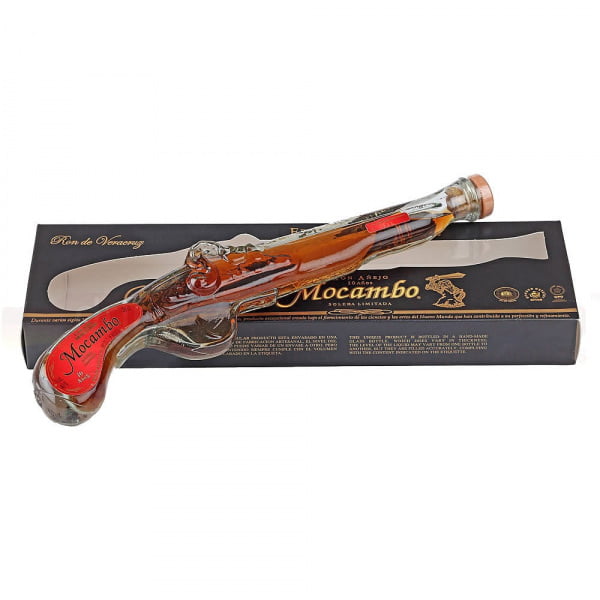 Ron Mocambo 10 Year Rum 20cl / 200ml Glass Buccaneer Pistol
