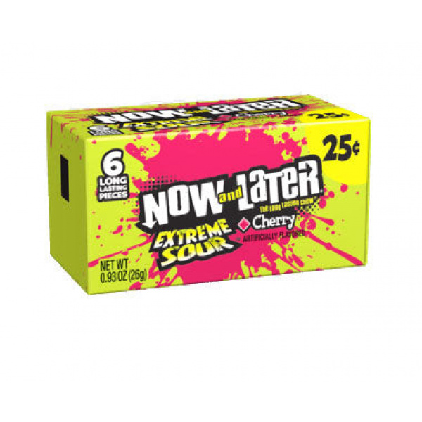 Now and Later Extreme Sour Cherry Chews 26g