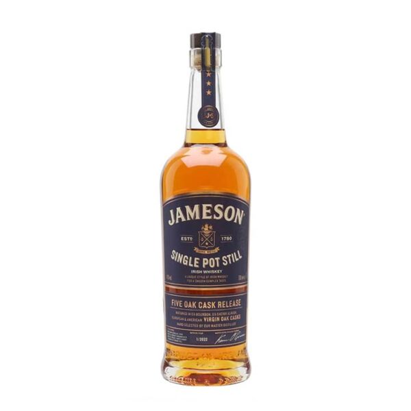 Jameson Single Pot Still – Five Oak Cask Release Whiskey 70cl 700ml