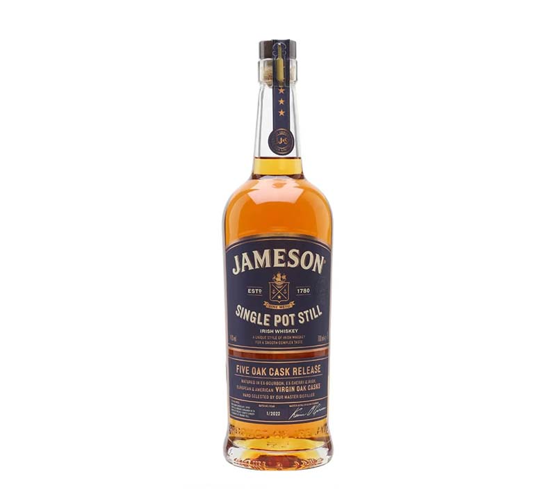 Jameson Single Pot Still – Five Oak Cask Release Whiskey 70cl 700ml