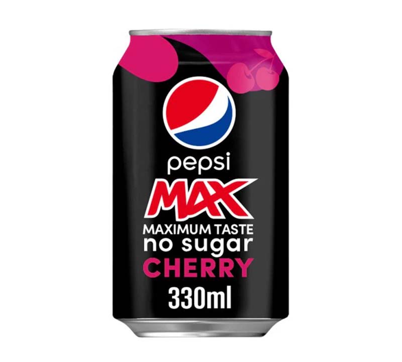 Pepsi Max Cherry No Sugar Cola Can 300ml