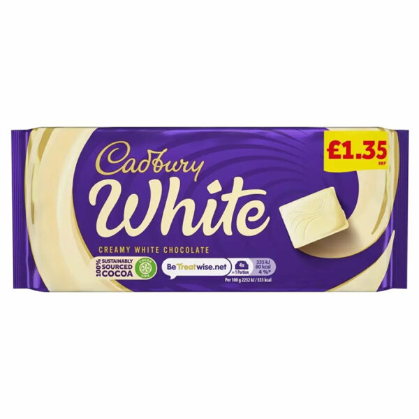 Cadbury White Chocolate Bar PM 90g