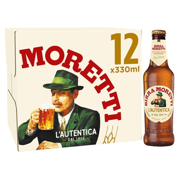 Birra Moretti Premium Lager Bottles 12x330ml