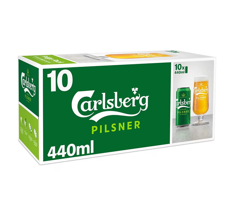 Carlsberg Danish Pilsner 10 x 440ml Cans