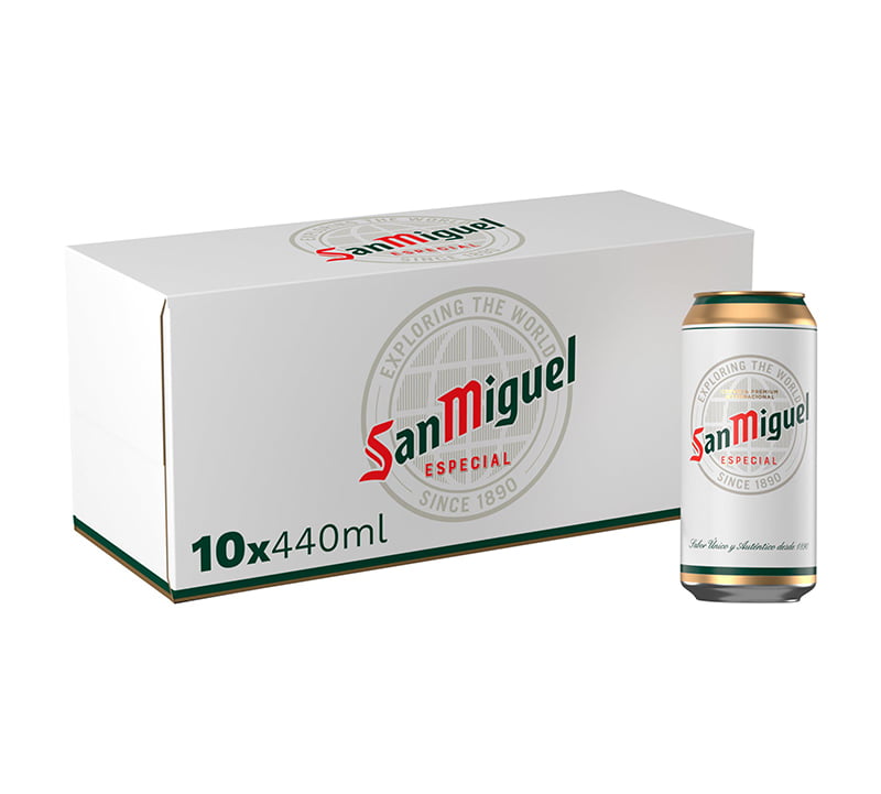 San Miguel Premium Lager Beer Cans 10x440ml