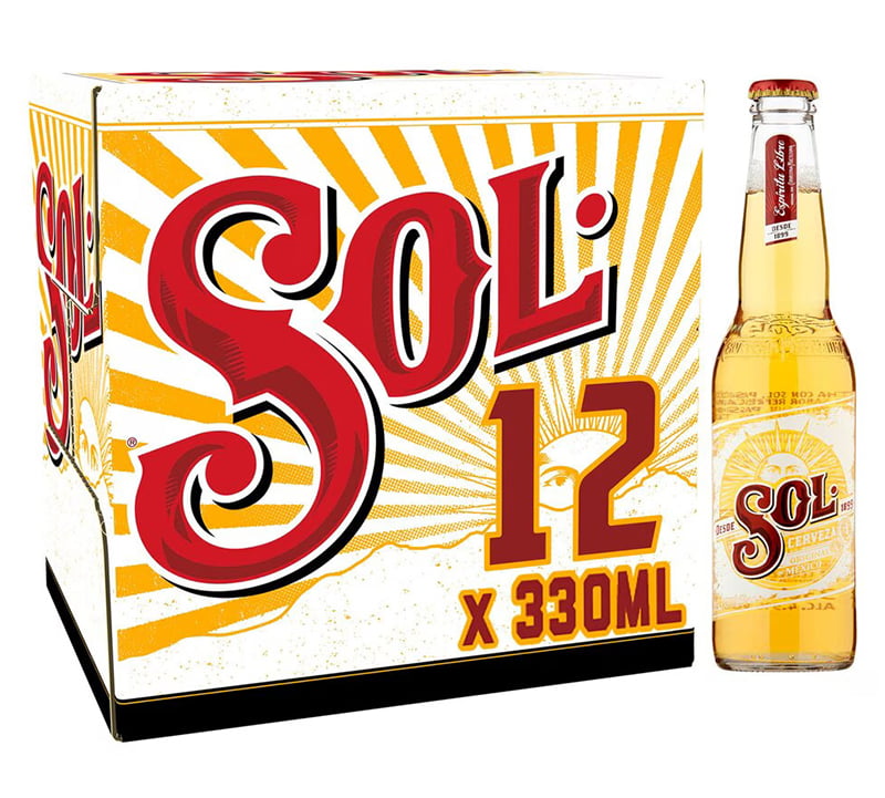 Sol Original Lager Beer Bottles 12x330ml