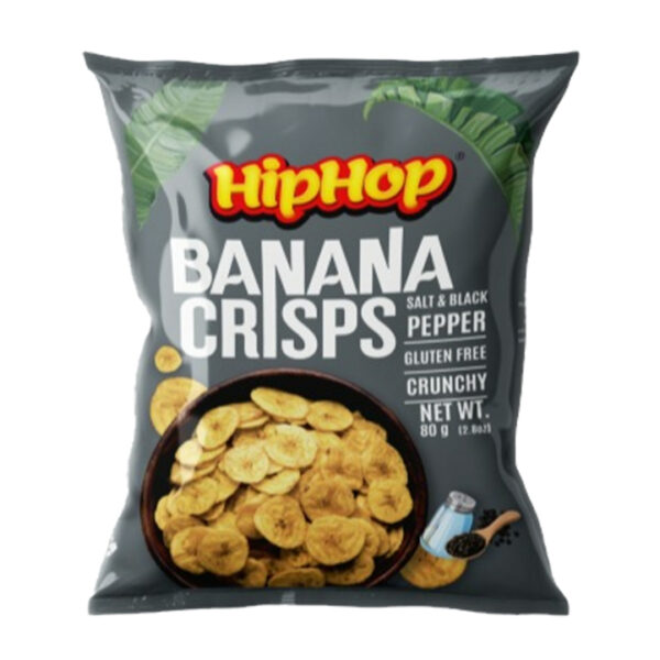 HipHop Banana Crisps Salt & Black Pepper 80g