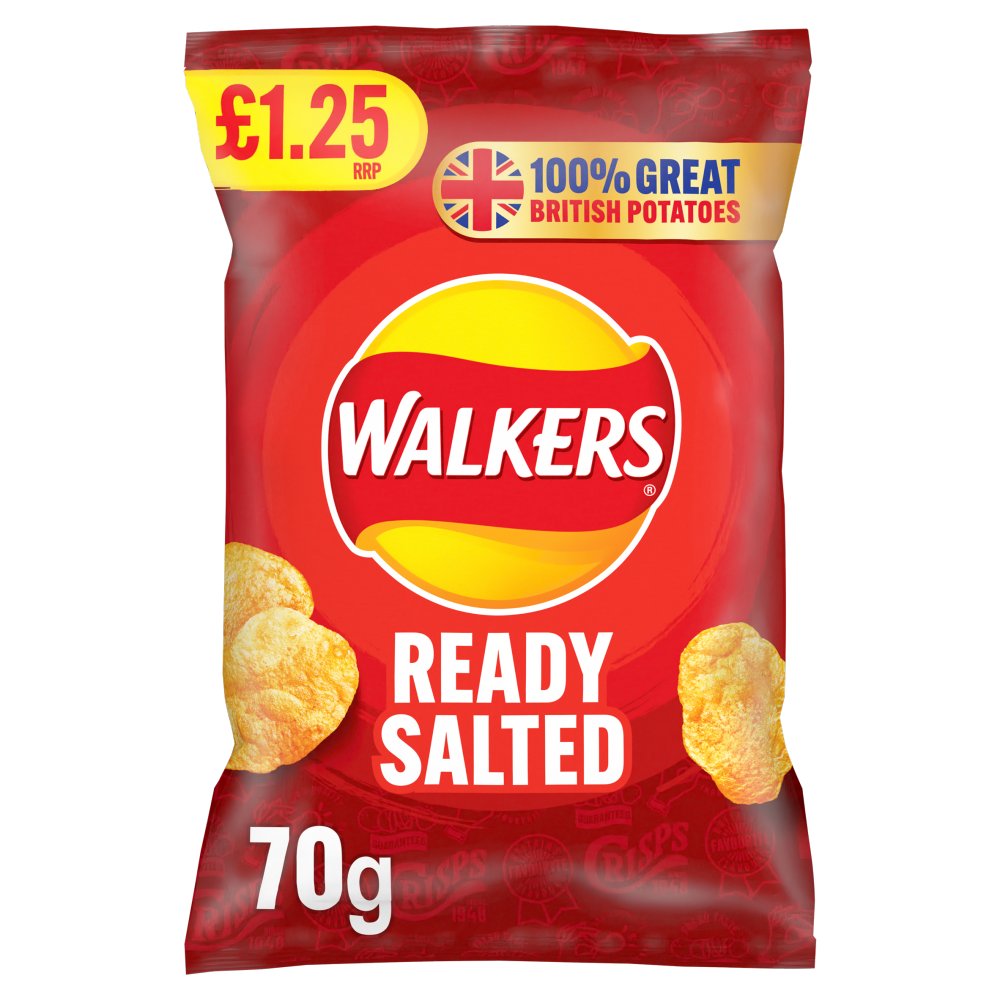 Walkers Ready Salted Crisps PM 70g