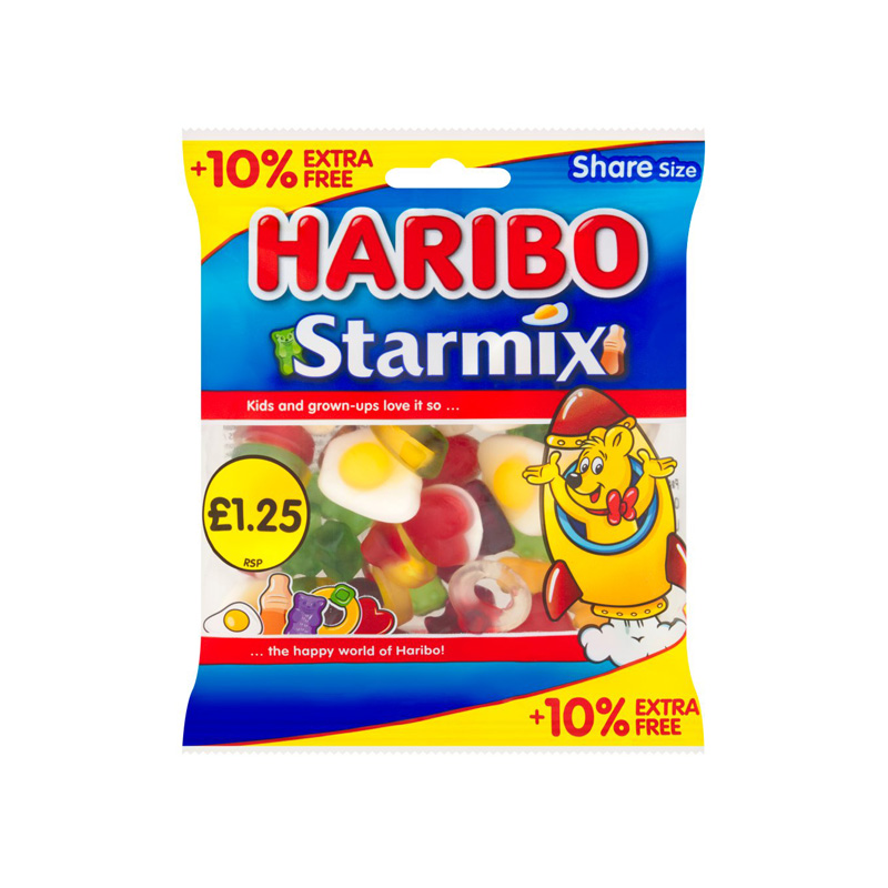 HARIBO Starmix Fruit & Cola Flavour Jelly & Foam Sweets Sharing Bag 154g