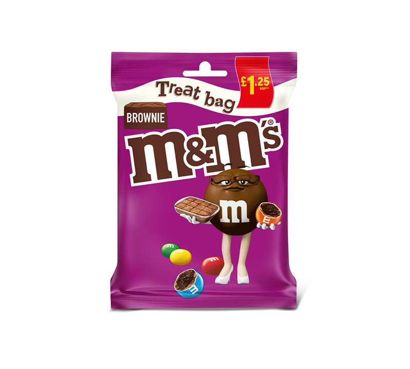 M&M's Brownie Bites Milk Chocolate Treat Bag PM 70g