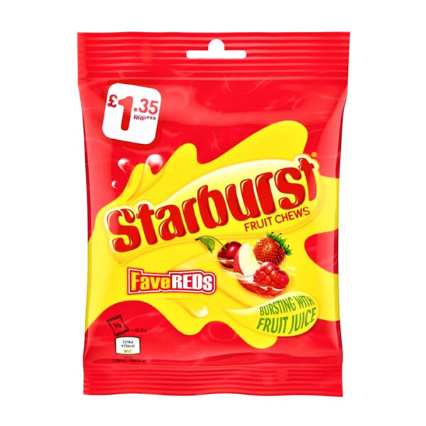 Starburst Fruit Chews FaveReds Share Bag 127g