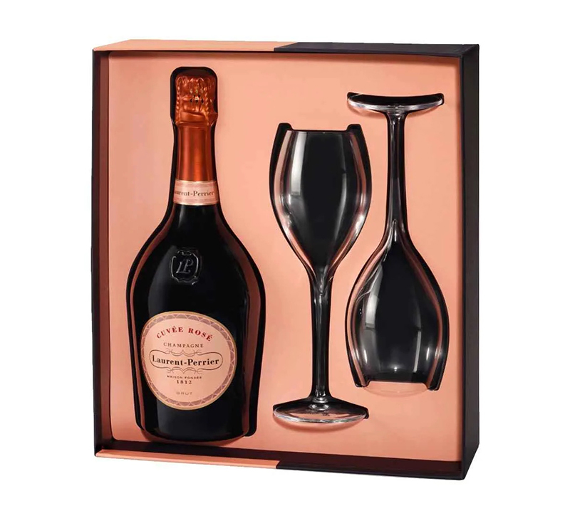 Champagne Laurent Perrier Cuvee Rose Gift Set 75cl 750ml