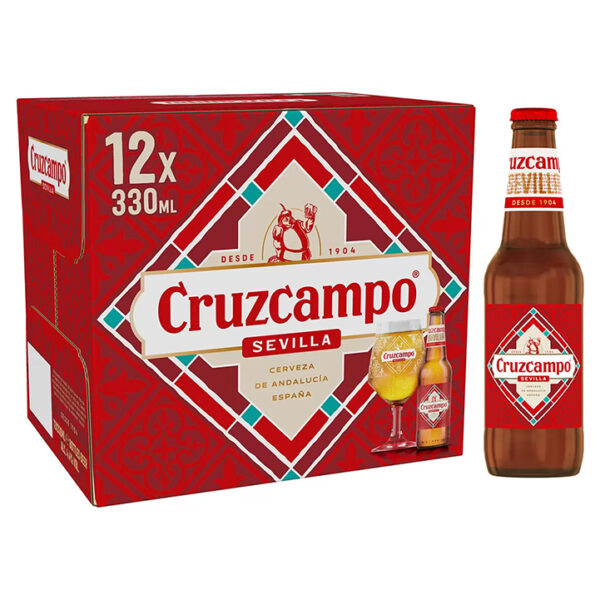 Cruzcampo Sevilla Lager Beer Bottles 12x330ml