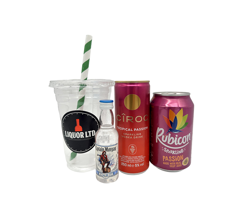 Dirty Pornstar DIY Cocktail Bag – Captain Morgan White, Ciroc Passion & Rubicon Passion Items