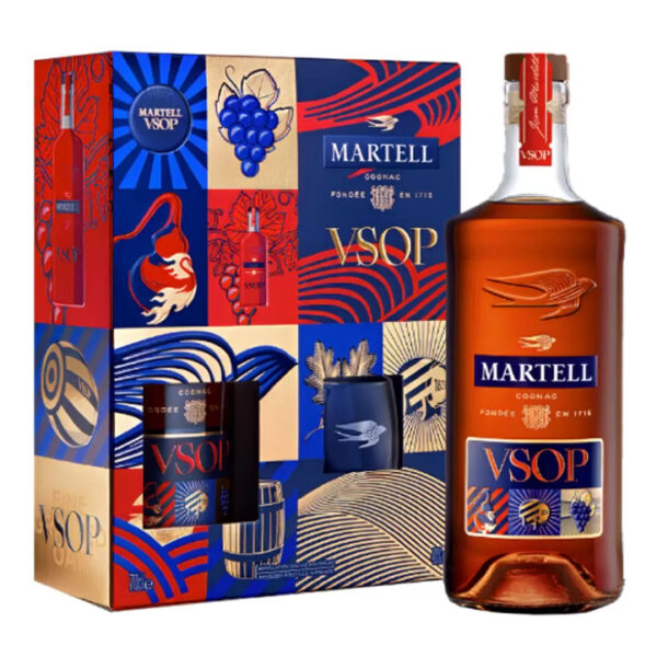 Martell VSOP Cognac & 2 Glasses Gift Pack 70cl 700ml