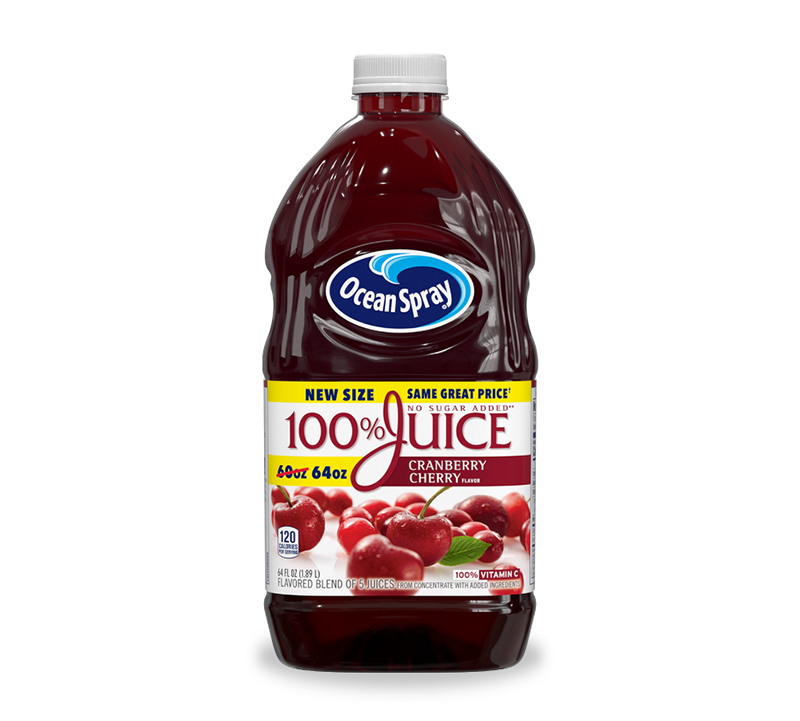 Ocean Spray 100% Juice Cranberry Cherry 64oz (1.89L)
