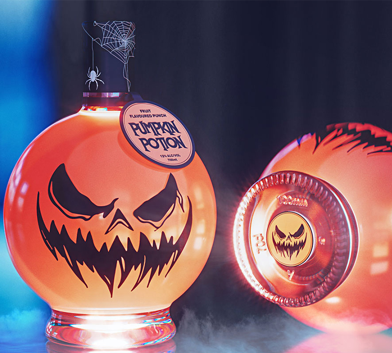 Pumpkin Potion Fruit Punch Vodka Liqueur Illuminated Bottle 70cl 700ml Gallery