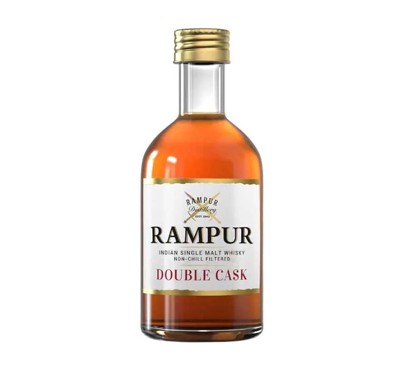 Rampur Double Cask Single Malt Whisky Miniature 5cl 50ml