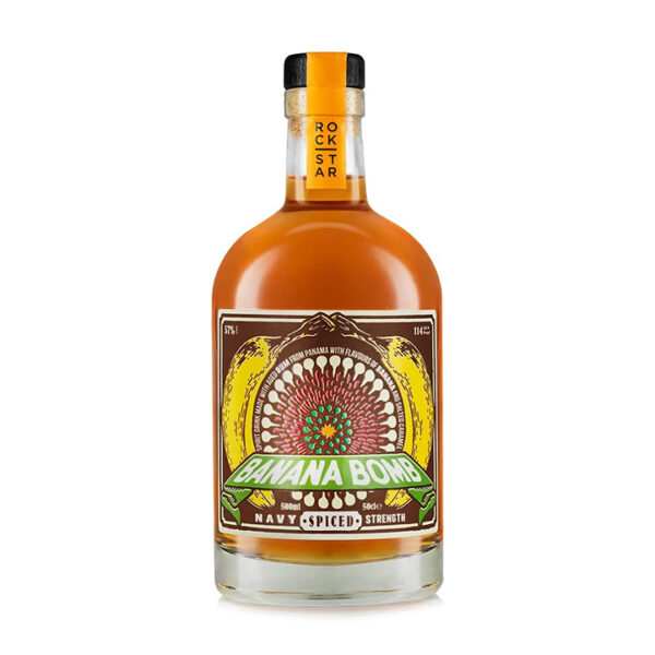 Rockstar Spirits Banana Bomb Banana & Salted Caramel Navy Spiced Rum 50cl 500ml