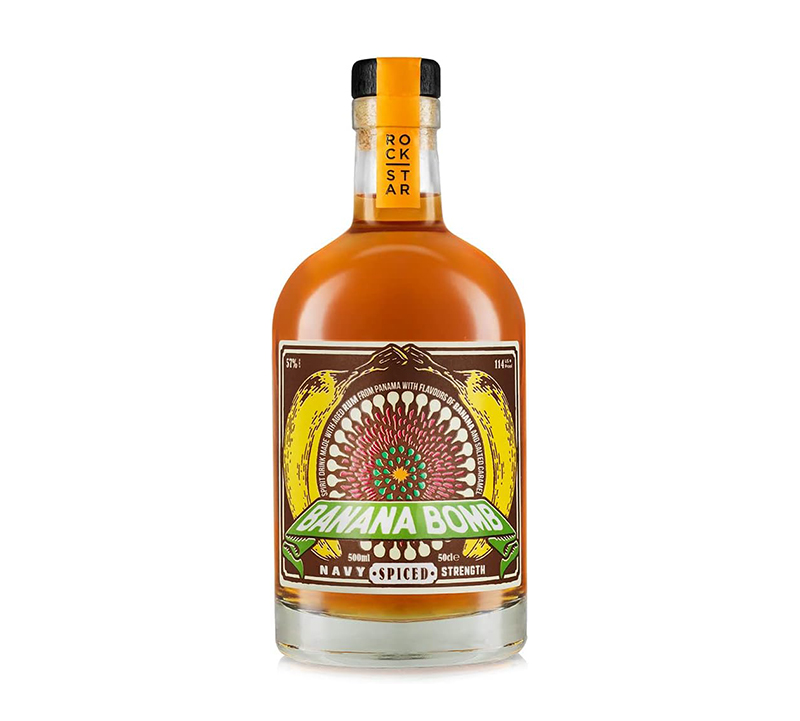 Rockstar Spirits Banana Bomb Banana & Salted Caramel Navy Spiced Rum 50cl 500ml
