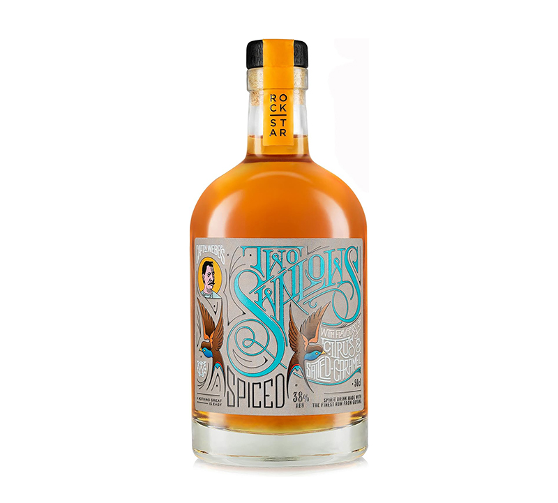 Rockstar Spirits Two Swallows Citrus And Caramel Spiced Rum 50cl 500ml