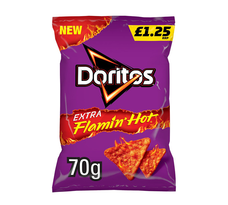 Doritos Extra Flamin Hot Sharing Bag Crisps PM 70g