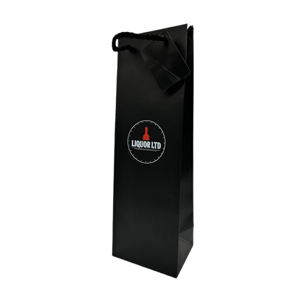 Luxury Black Bottle Gift Bag