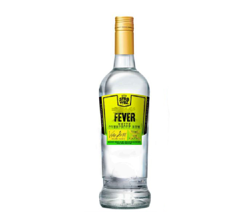 Vybz Kartel Str8 Vybz Fever White Overproof Rum 70cl 700ml