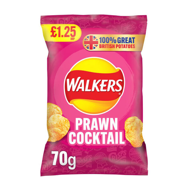 Walkers Prawn Cocktail Crisps PM 70g