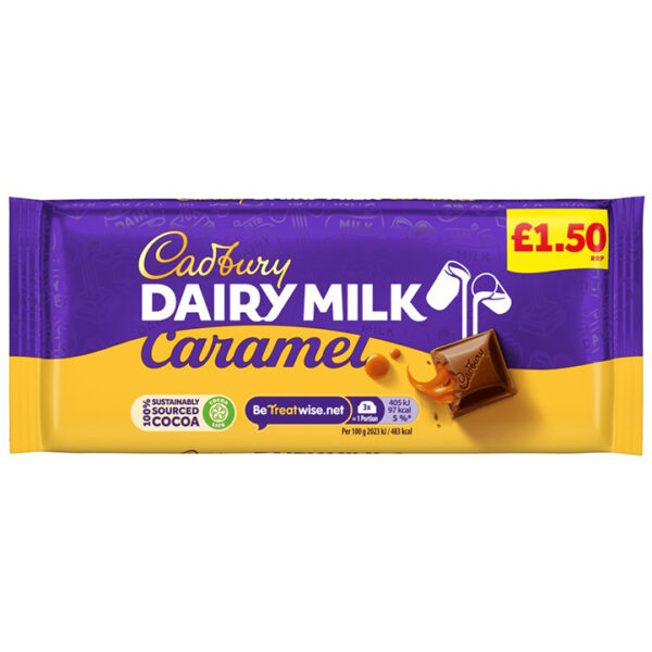 Cadbury Dairy Milk Caramel Chocolate Bar PM 120g