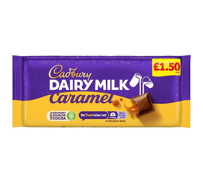 Cadbury Dairy Milk Caramel Chocolate Bar PM 120g
