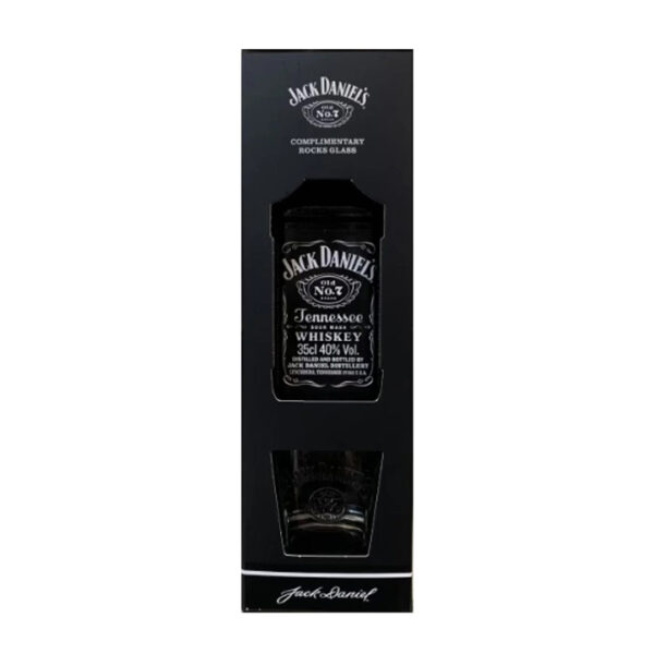 Jack Daniel's Tennessee Whiskey With Rocks Glass Gift Set 35cl 350ml