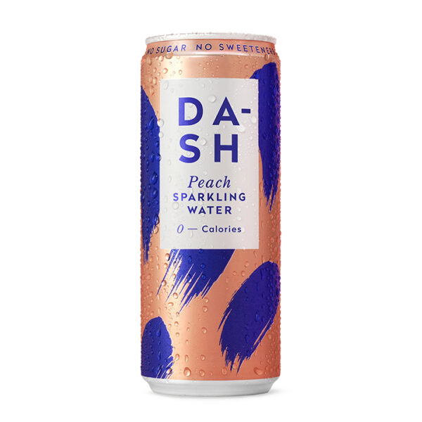 Dash Peaches Infused Sparkling Water Can 330ml
